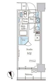 パークアクシス築地 205 間取り図