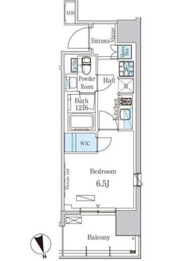 パークアクシス築地 403 間取り図