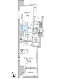 パークアクシス築地 202 間取り図