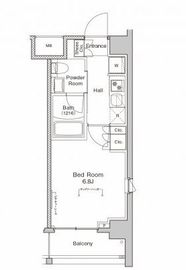 プラウドフラット戸越公園 313 間取り図