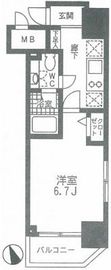 レジディア高輪桂坂 601 間取り図