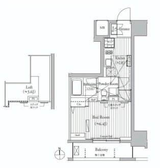 ミュゼ南麻布 603 間取り図