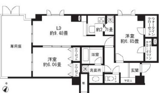 レジディア三軒茶屋2 401 間取り図
