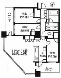 ブリリア有明スカイタワー 20階 間取り図