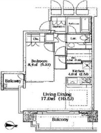 広尾シティタワー 7階 間取り図