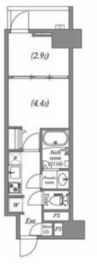 ALTERNA神楽坂Ⅰ (オルタナ神楽坂Ⅰ) 203 間取り図