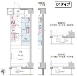 ALTERNA神楽坂Ⅱ (オルタナ神楽坂Ⅱ) 101 間取り図