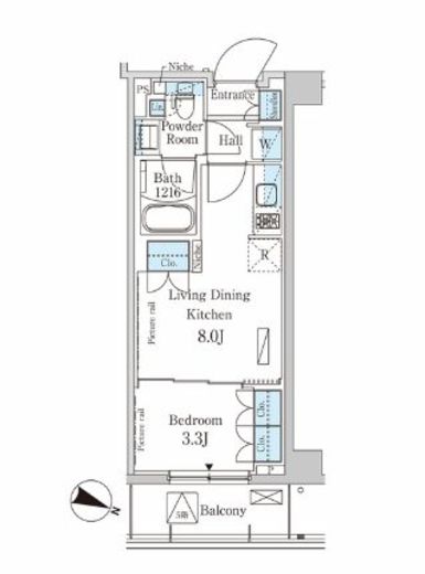 パークアクシス西馬込 311 間取り図