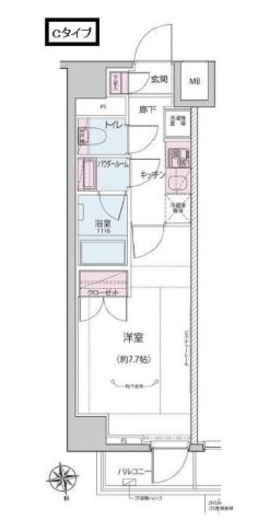 ALTERNA神楽坂Ⅰ (オルタナ神楽坂Ⅰ) 503 間取り図