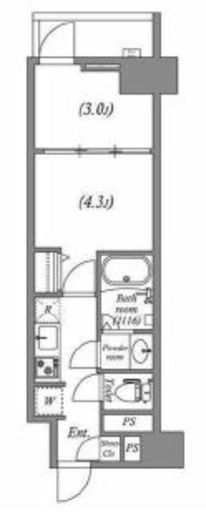 ALTERNA神楽坂Ⅰ (オルタナ神楽坂Ⅰ) 603 間取り図