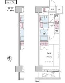 ALTERNA神楽坂Ⅰ (オルタナ神楽坂Ⅰ) 103 間取り図