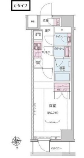 ALTERNA神楽坂Ⅰ (オルタナ神楽坂Ⅰ) 506 間取り図