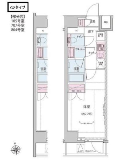 ALTERNA神楽坂Ⅰ (オルタナ神楽坂Ⅰ) 409 間取り図