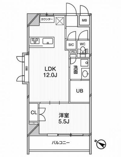 エルスタンザ文京千駄木 801 間取り図