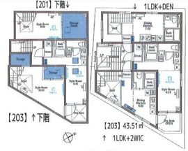 ヴァンテジオ目黒uno 203 間取り図