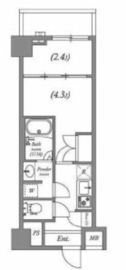 ALTERNA神楽坂Ⅱ (オルタナ神楽坂Ⅱ) 307 間取り図