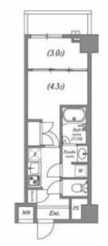 ALTERNA神楽坂Ⅱ (オルタナ神楽坂Ⅱ) 306 間取り図