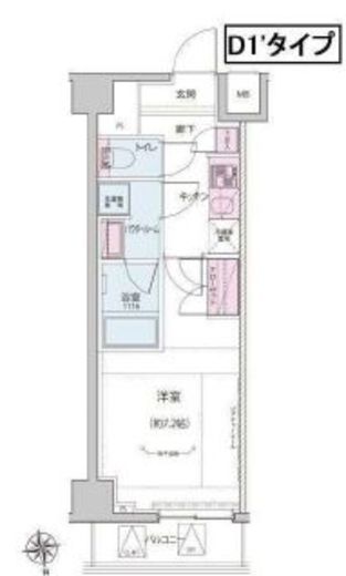 ALTERNA神楽坂Ⅱ (オルタナ神楽坂Ⅱ) 406 間取り図