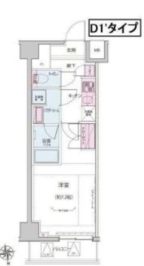 ALTERNA神楽坂Ⅱ (オルタナ神楽坂Ⅱ) 208 間取り図