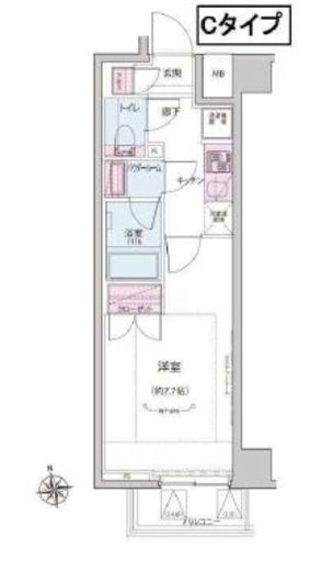 ALTERNA神楽坂Ⅱ (オルタナ神楽坂Ⅱ) 204 間取り図