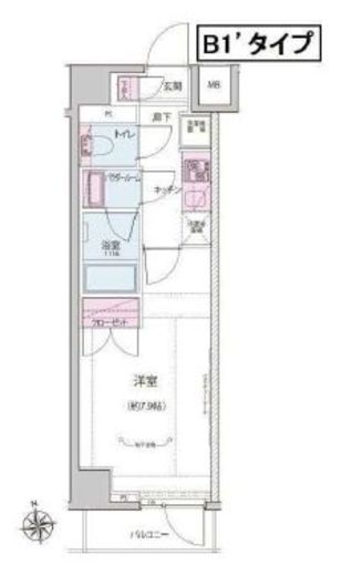 ALTERNA神楽坂Ⅱ (オルタナ神楽坂Ⅱ) 203 間取り図
