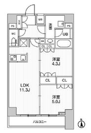 ALTERNA神楽坂Ⅱ (オルタナ神楽坂Ⅱ) 502 間取り図