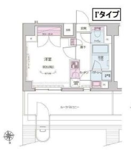 ALTERNA神楽坂Ⅱ (オルタナ神楽坂Ⅱ) 607 間取り図