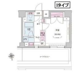 ALTERNA神楽坂Ⅱ (オルタナ神楽坂Ⅱ) 606 間取り図