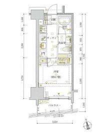 リビオ神楽坂 5階 間取り図