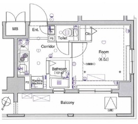 エルフラット田町 407 間取り図