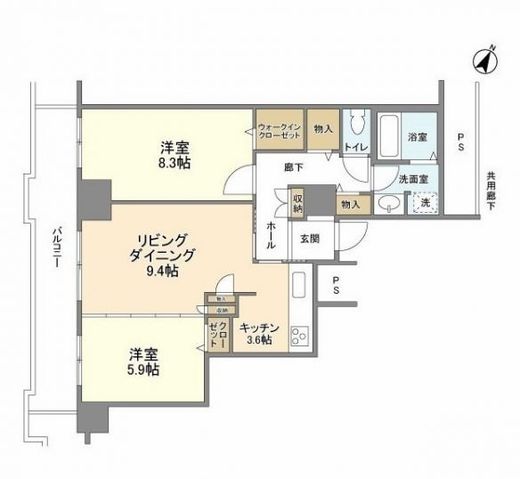 トルナーレ日本橋浜町 38階 間取り図