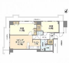 トルナーレ日本橋浜町 36階 間取り図