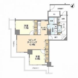 トルナーレ日本橋浜町 35階 間取り図