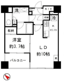 ローレルコート市ヶ谷 5階 間取り図