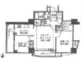 シティコート目黒 4-302 間取り図