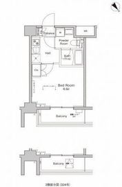 プラウドフラット戸越公園 422 間取り図