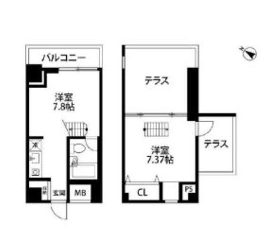 メゾン・ド・ヴィレ麻布台 1403 間取り図