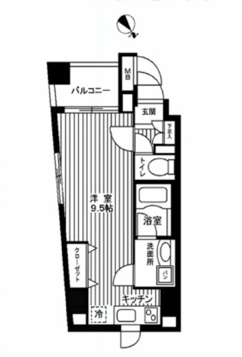 カスタリア新宿御苑 902 間取り図
