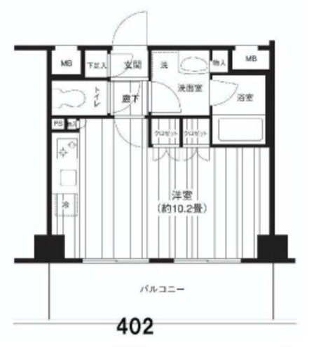 麻布イーストコア 102 間取り図