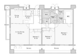 レジディア西麻布 1301 間取り図