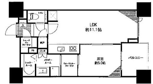 ドゥ・トゥール 49階 間取り図