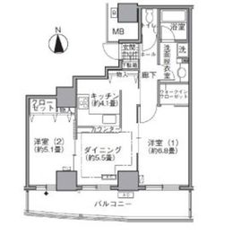 アクティ汐留 1110 間取り図