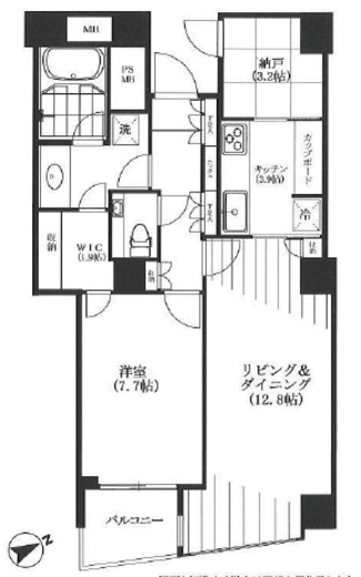 品川Vタワー タワー棟 17階 間取り図