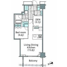 コンフォリア新宿イーストサイドタワー 1202 間取り図