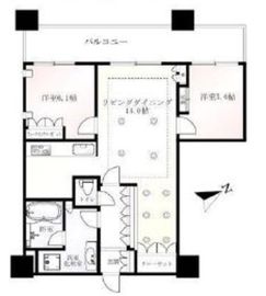 アトラスタワー西新宿 18階 間取り図