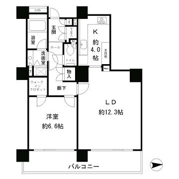 リバーポイントタワー 903 間取り図
