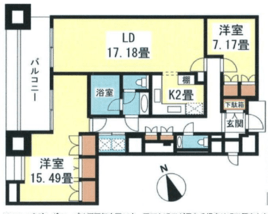 愛宕ビューアパートメント 1403 間取り図