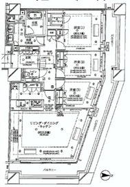 コンシェリア西新宿タワーズウエスト 44階 間取り図