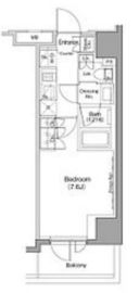 ザ・パークハビオ木場 1512 間取り図