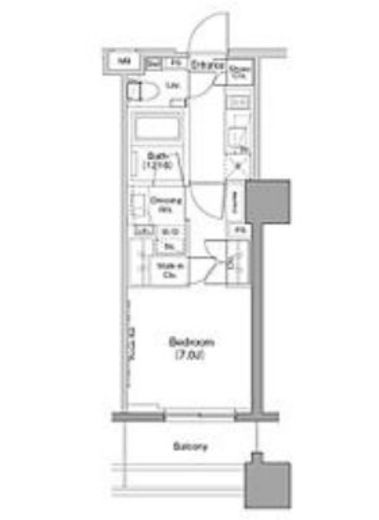 ザ・パークハビオ木場 1106 間取り図